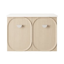 Port 750mm Wall Hung Single Vanity with Solid Surface Countertop